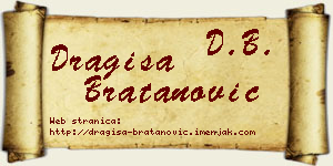Dragiša Bratanović vizit kartica